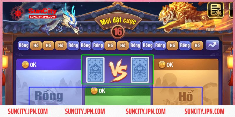 Các bước tham gia đặt cược Rồng Hổ trên Suncity